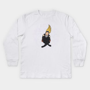 Sitting Happy Present Mic Kids Long Sleeve T-Shirt